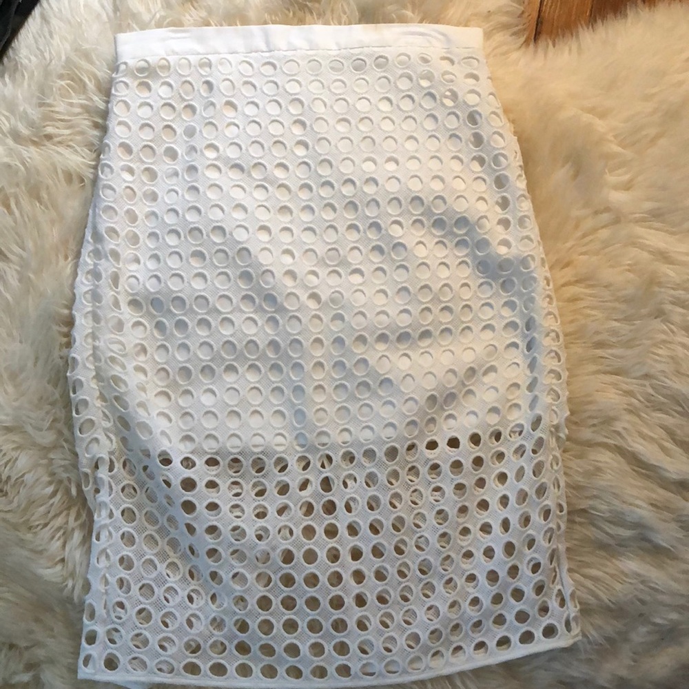 Midi skirt with see through bottom